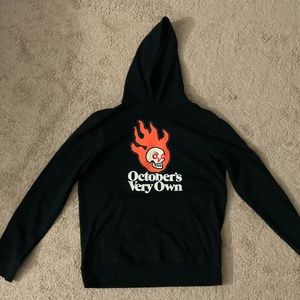 BRAND NEW October's Very Own (OVO) Flaming Skull Hoodie